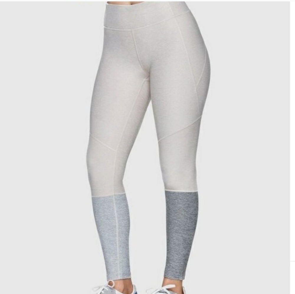 Outdoor Voices 7/8 Length Dipped Oatmeal & Grey Athletic Leggings Size XS
